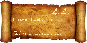Linzer Lamberta névjegykártya